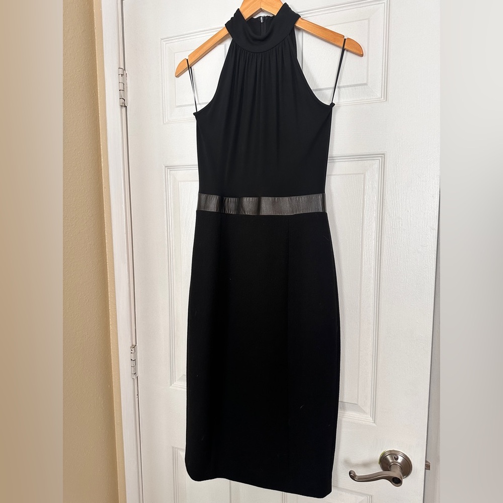 EUC Michael Kors Collection Black Halter Dress with Choker Collar - Picture 3 of 14